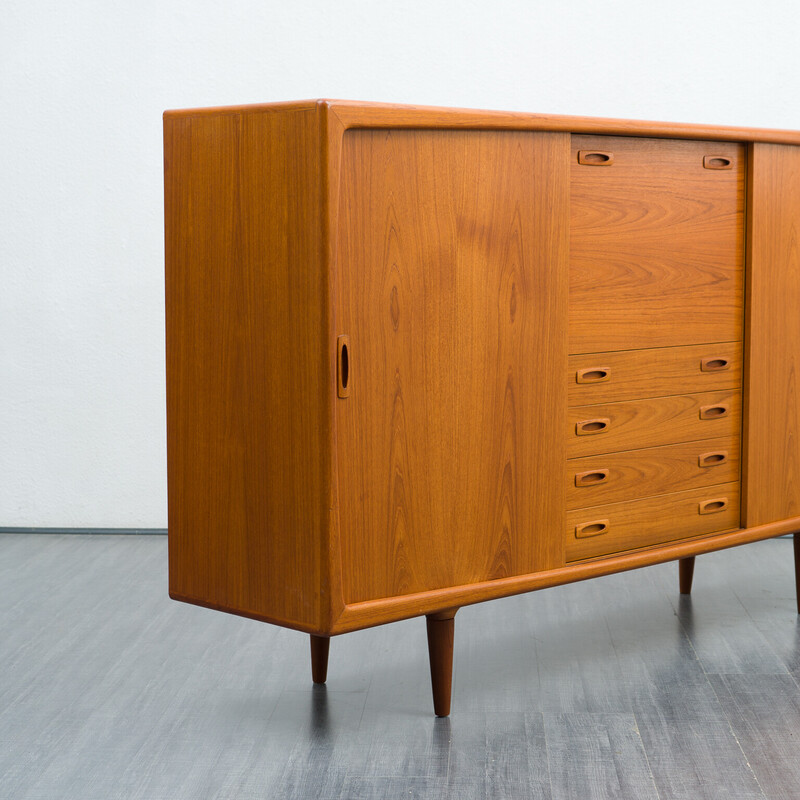 Dänisches Vintage-Highboard aus Teakholz von Hp Hansen, 1960er Jahre