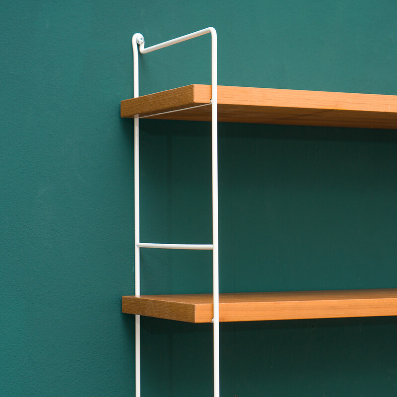 Vintage teak wall shelf, 1960s