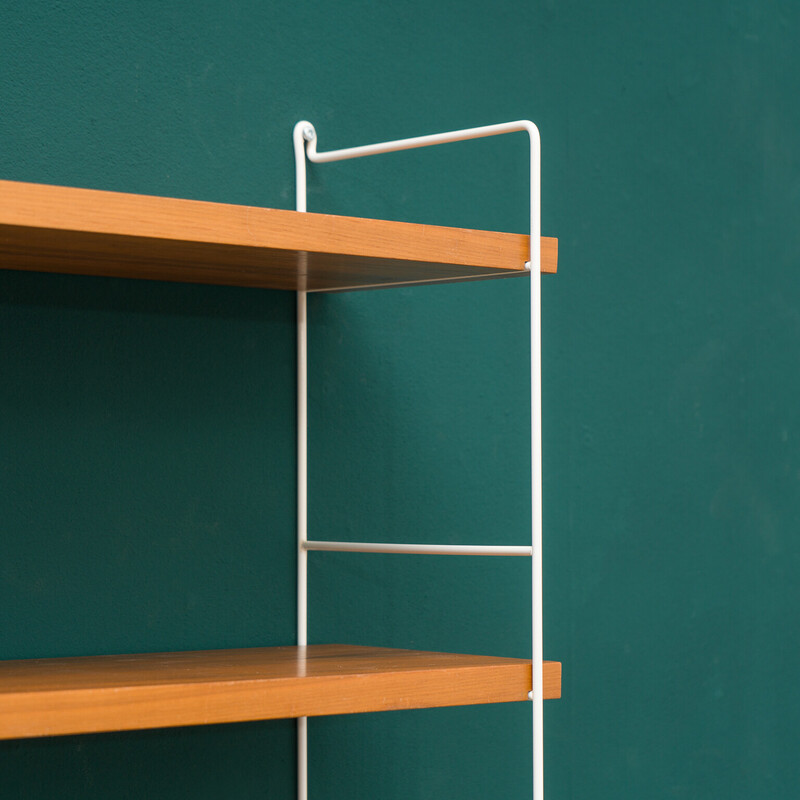 Vintage teak wall shelf, 1960s