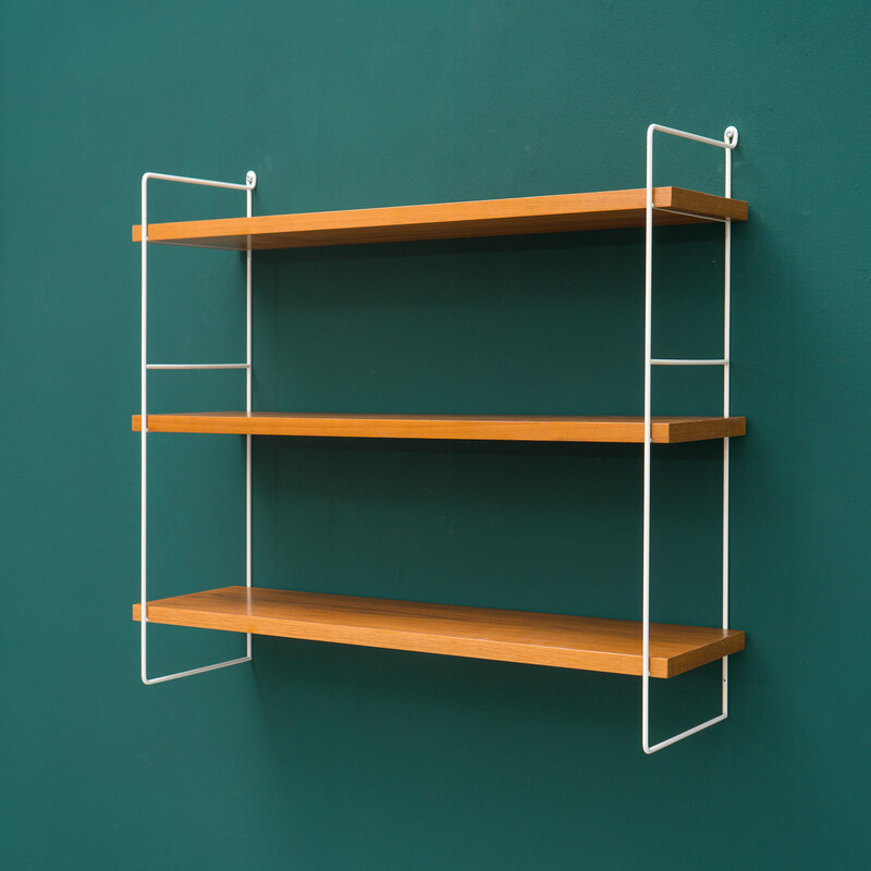 Vintage teak wall shelf, 1960s