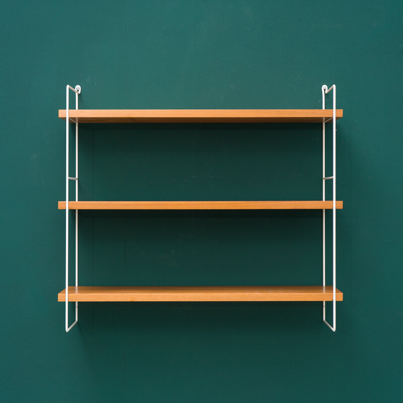 Vintage teak wall shelf, 1960s