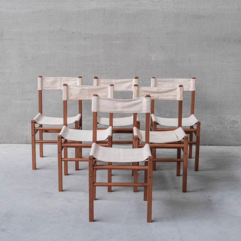 Conjunto de 14 cadeiras italianas de jantar vintage, década de 1970