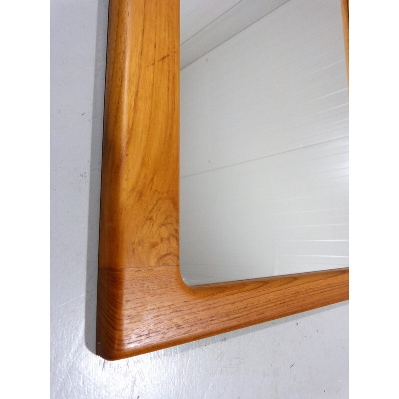 Vintage teak wall mirror by Silkeborg, Denmark 1960s