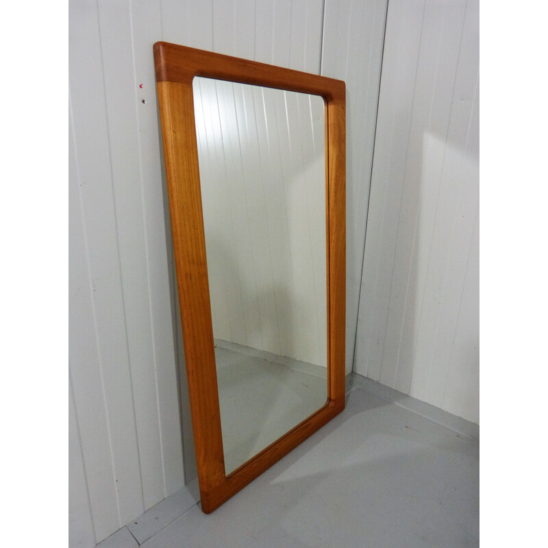 Vintage teak wall mirror by Silkeborg, Denmark 1960s