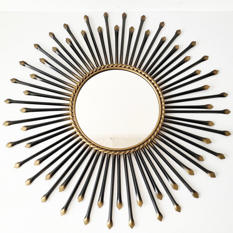 Vintage sun mirror by Chaty Vallauris, 1960