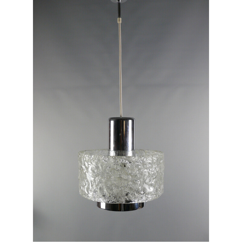 Set of vintage Murano glass pendant and wall lamp, Germany 1960s