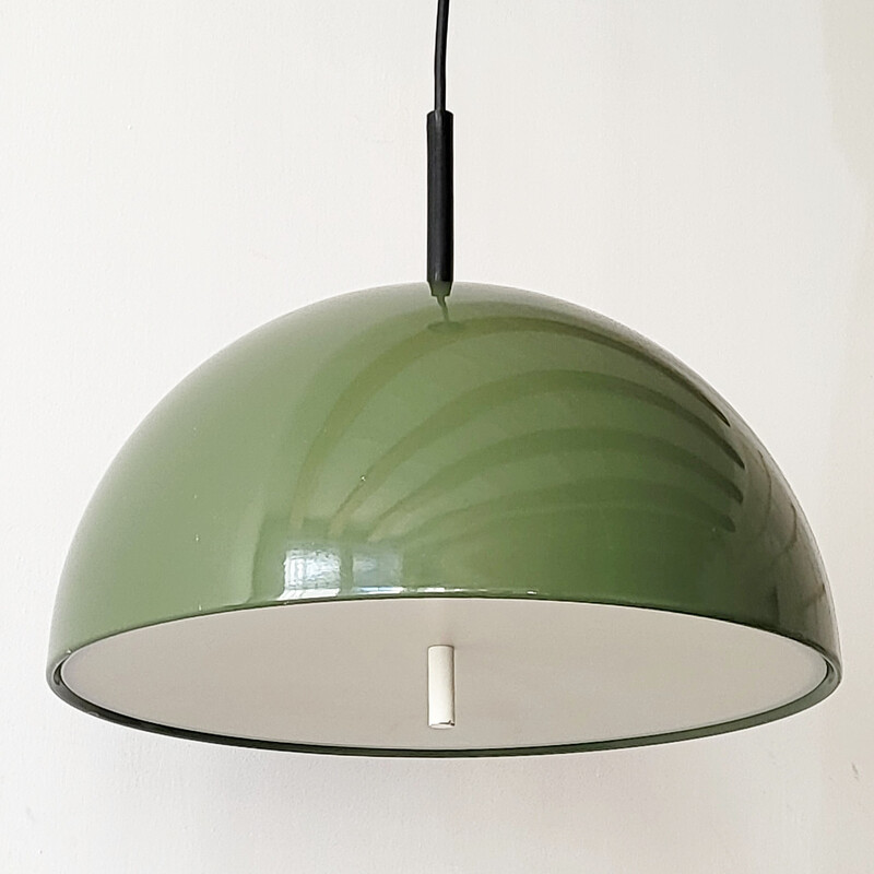 Vintage Staff Leuchten pendant lamp in khaki metal, 1960s