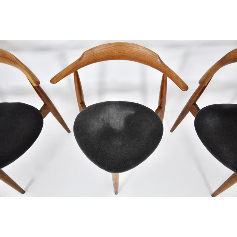 Juego de comedor vintage de Hans J. Wegner para Fritz Hansen, 1950