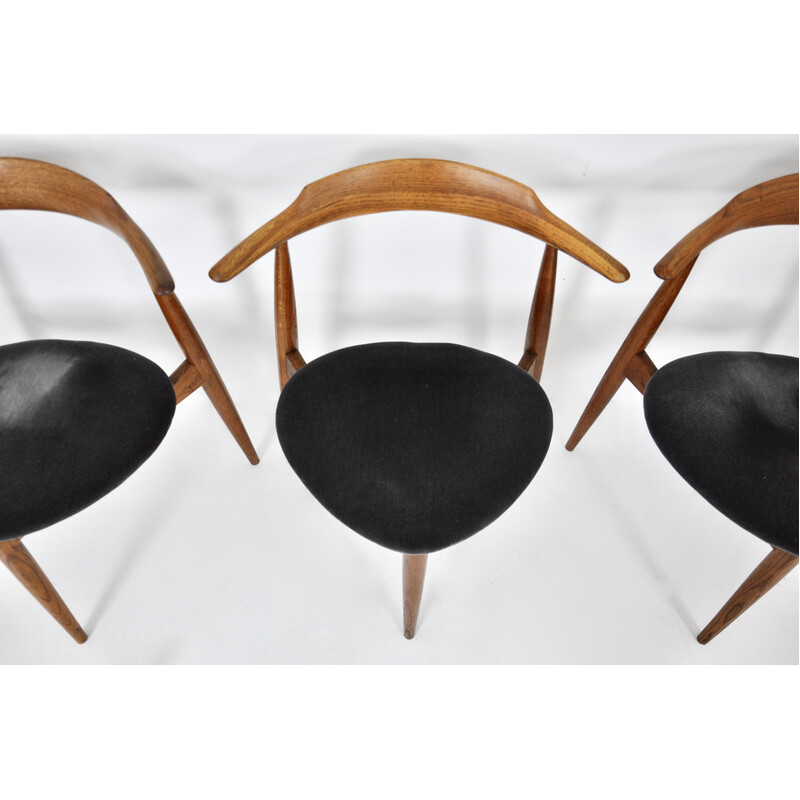 Juego de comedor vintage de Hans J. Wegner para Fritz Hansen, 1950