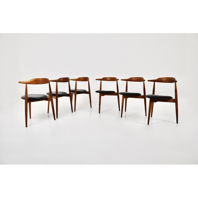 Set da pranzo vintage di Hans J. Wegner per Fritz Hansen, 1950