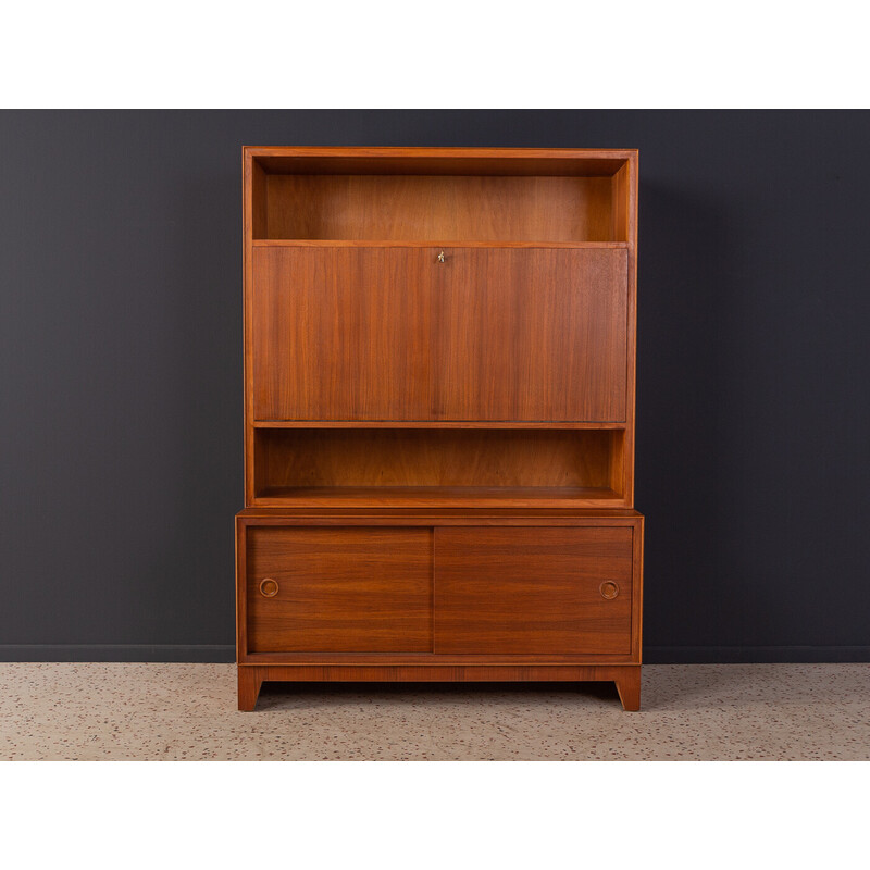 Vintage walnut secretary, Germany 1960s