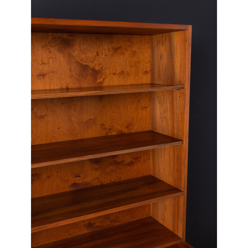 Vintage two-part walnut bookcase, Germany 1960s