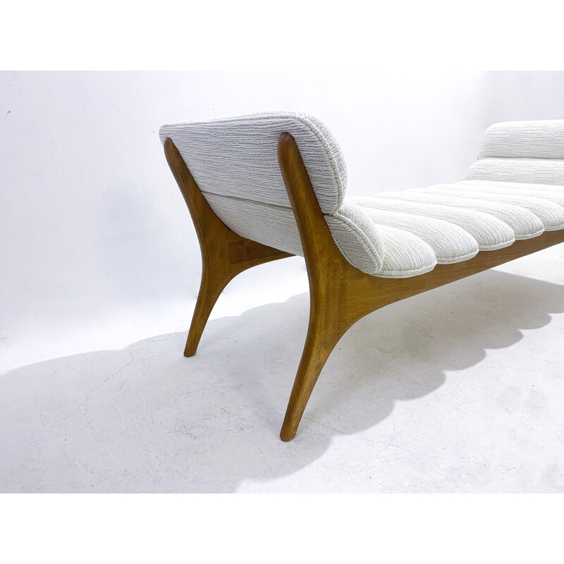 Vintage daybed in wood and fabric, Italy