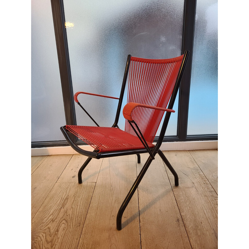Vintage folding armchair by André Monpoix