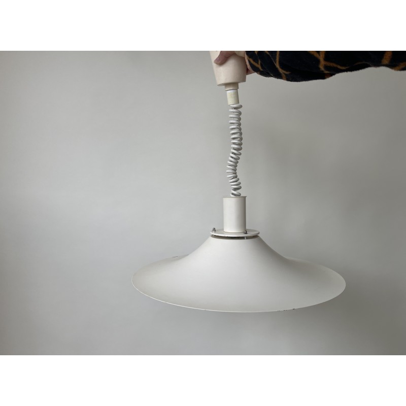 Lámpara colgante blanca de mediados de siglo, Dinamarca Años 60