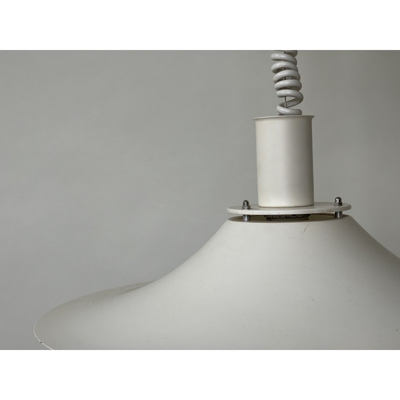 Mid century witte hanglamp, Denemarken 1960