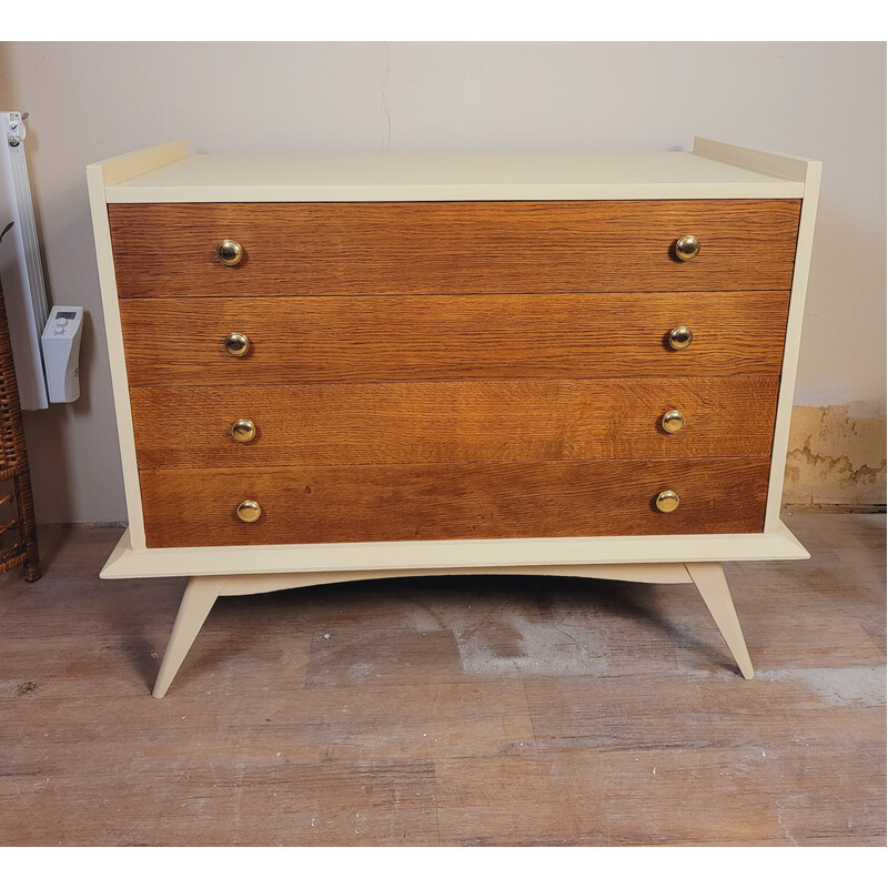 Vintage wooden chest of drawers, 1950