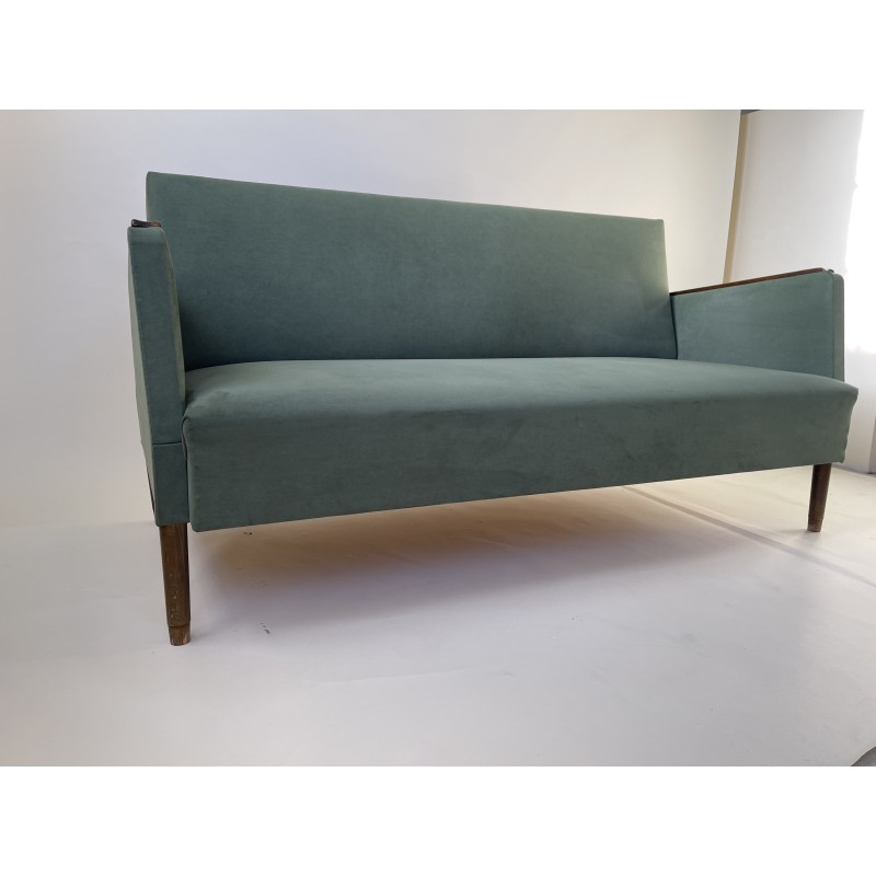 Dänisches blaues Sofa aus der Mitte des Jahrhunderts, 1950er Jahre