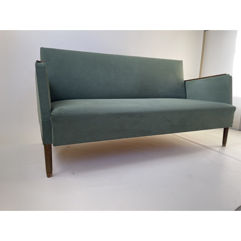 Mid century Deense blauwe sofa, 1950