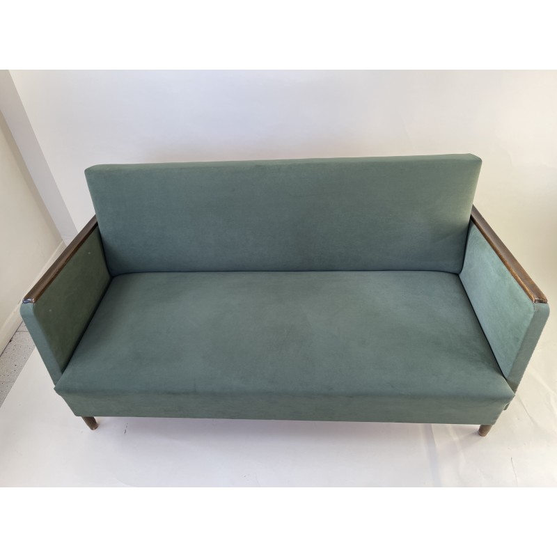 Mid century Deense blauwe sofa, 1950