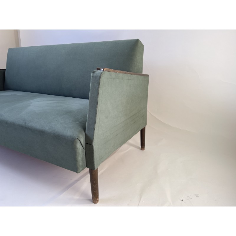 Mid century Deense blauwe sofa, 1950