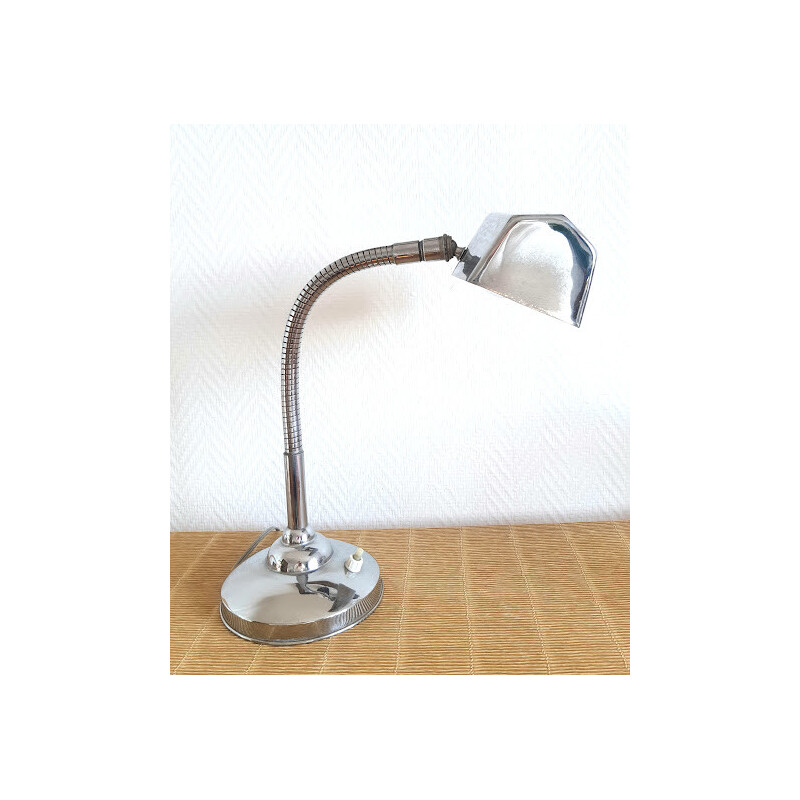 Vintage bureaulamp met flexibele arm, 1940