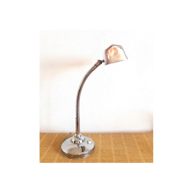 Vintage desk lamp with flexible arm, 1940