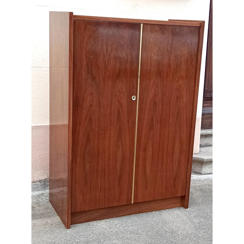 Vintage walnut storage cabinet, 1960