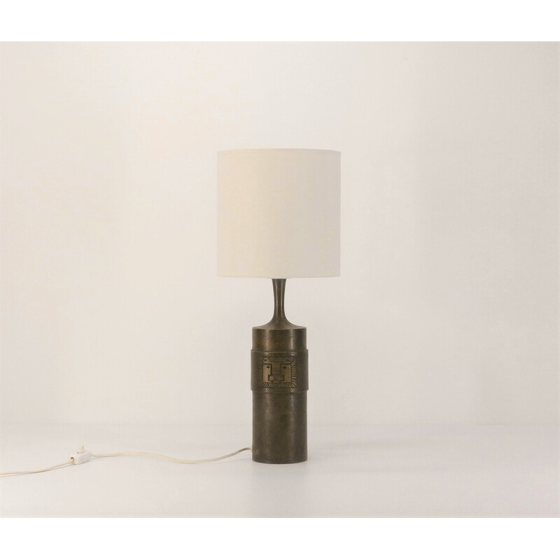 Lampe scandinave vintage en bronze, 1960