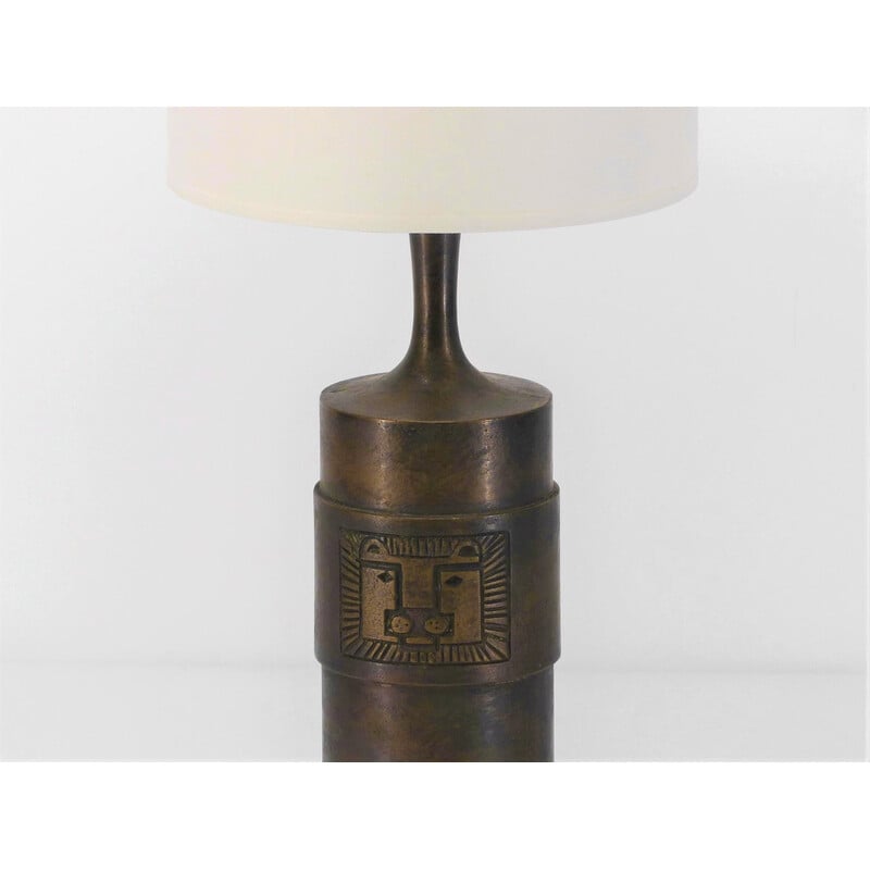 Lampe scandinave vintage en bronze, 1960