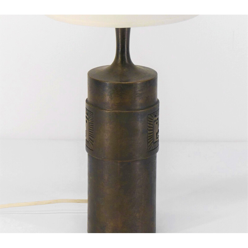 Lampe scandinave vintage en bronze, 1960