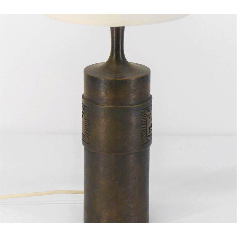 Vintage Scandinavian bronze lamp, 1960
