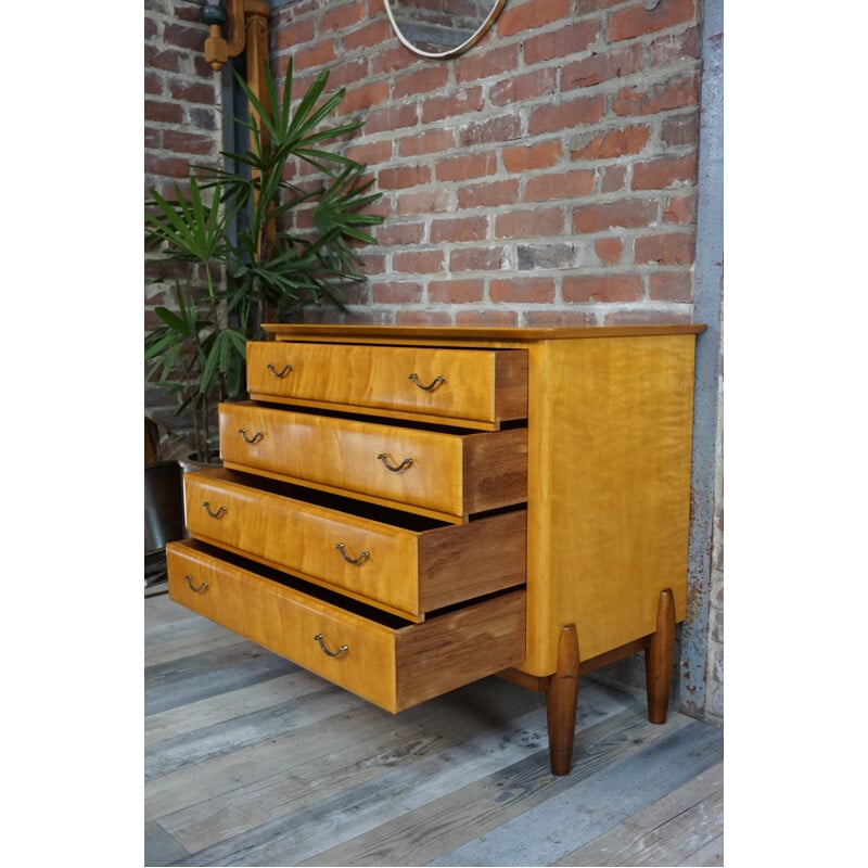 Vintage chest of drawers in lemon tree - 1960s