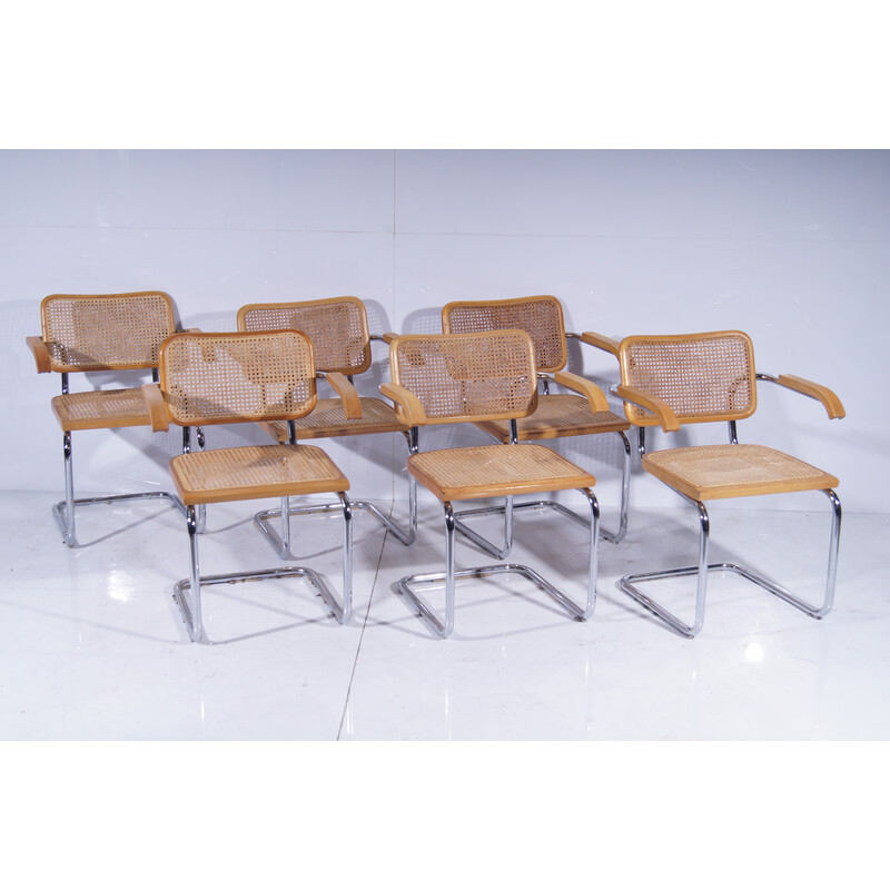 Conjunto de 6 poltronas Cesca B64 de Marcel Breuer