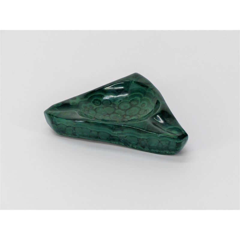 Vintage malachite triangle ashtray, 1960-1970