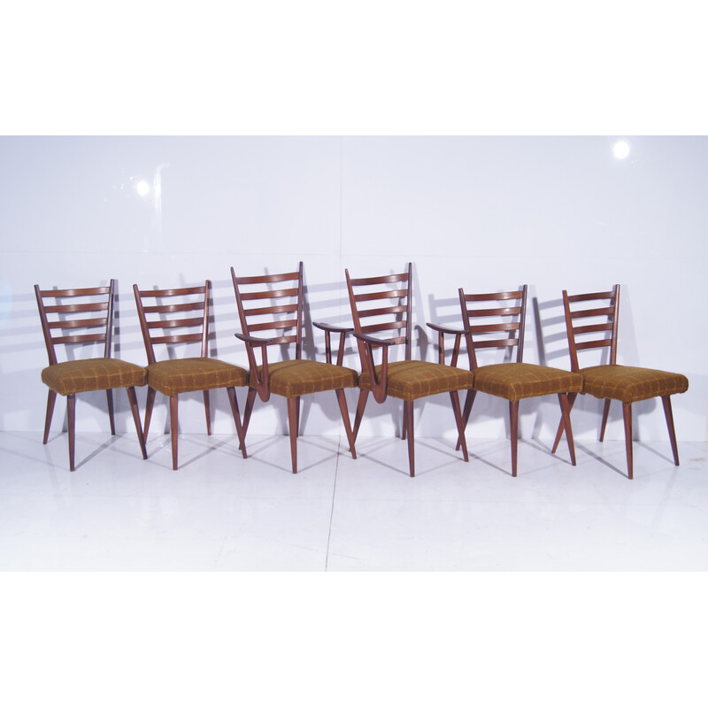 Ensemble de 6 chaises vintage en teck par Cees Braakman pour Pastoe, Pays-Bas 1950