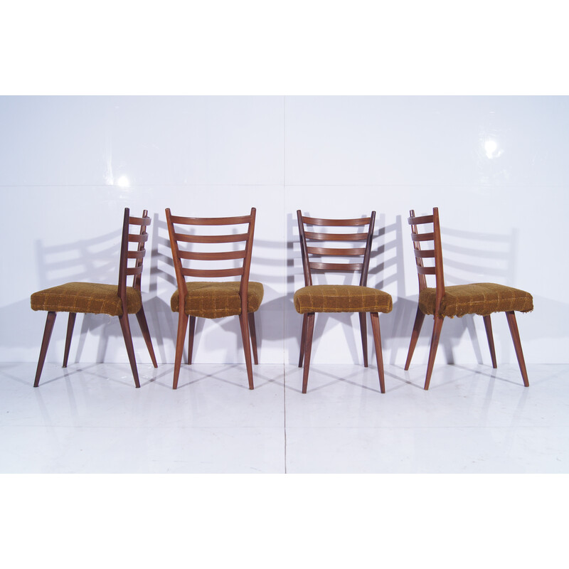 Ensemble de 6 chaises vintage en teck par Cees Braakman pour Pastoe, Pays-Bas 1950