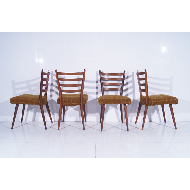 Set van 6 vintage teakhouten stoelen van Cees Braakman voor Pastoe, Nederland 1950