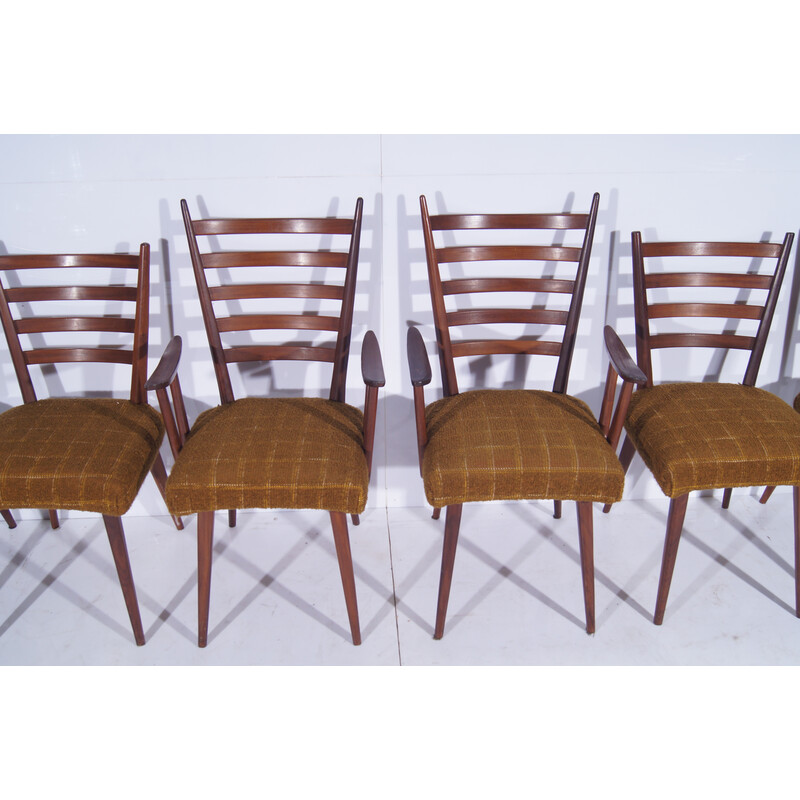 Set van 6 vintage teakhouten stoelen van Cees Braakman voor Pastoe, Nederland 1950