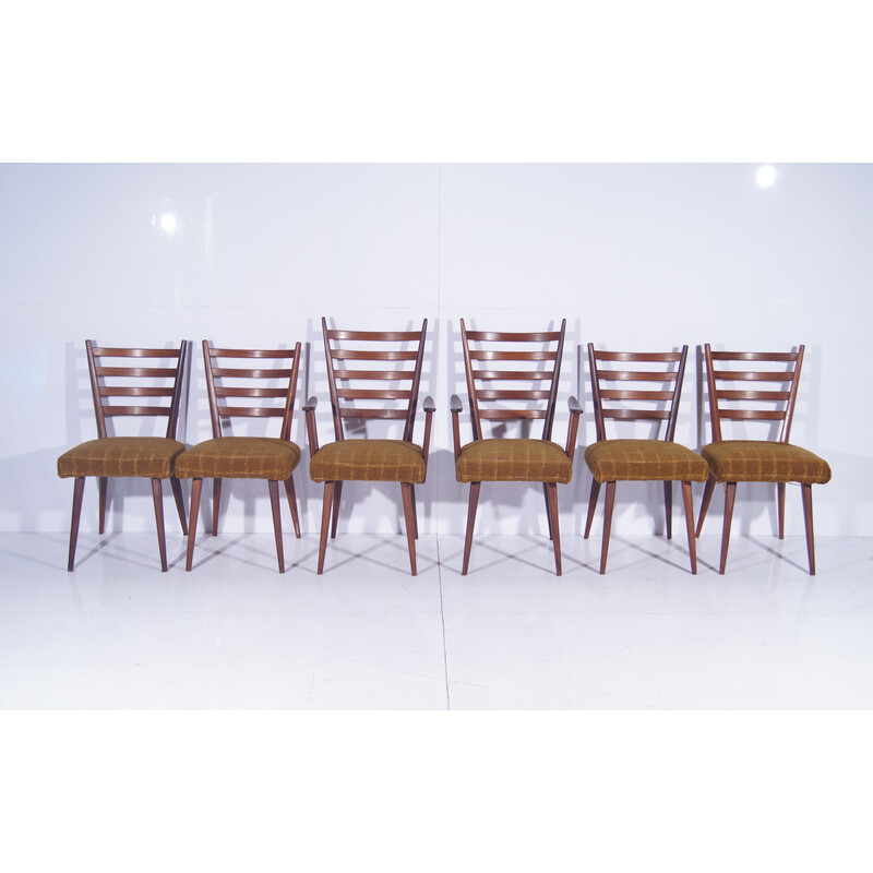 Set of 6 vintage teak chairs by Cees Braakman for Pastoe, Netherlands 1950s