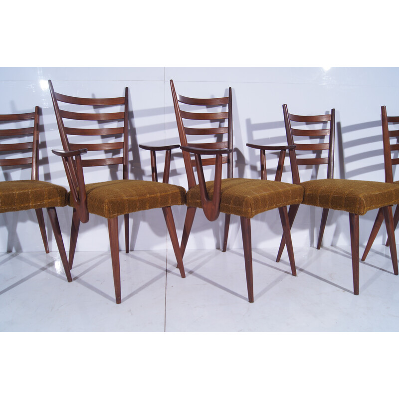 Juego de 6 sillas vintage de teca de Cees Braakman para Pastoe, Países Bajos Años 50