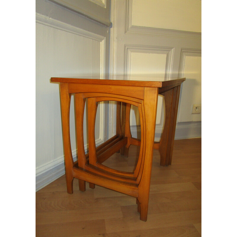 Set of three Scandinavian nesting tables - 1960s