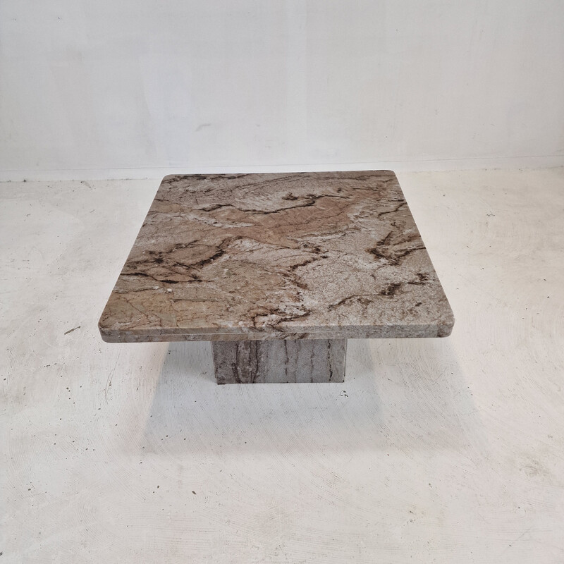 Vintage granite coffee table, Italy 1980s