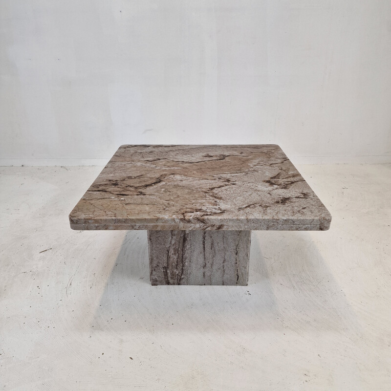 Vintage granite coffee table, Italy 1980s