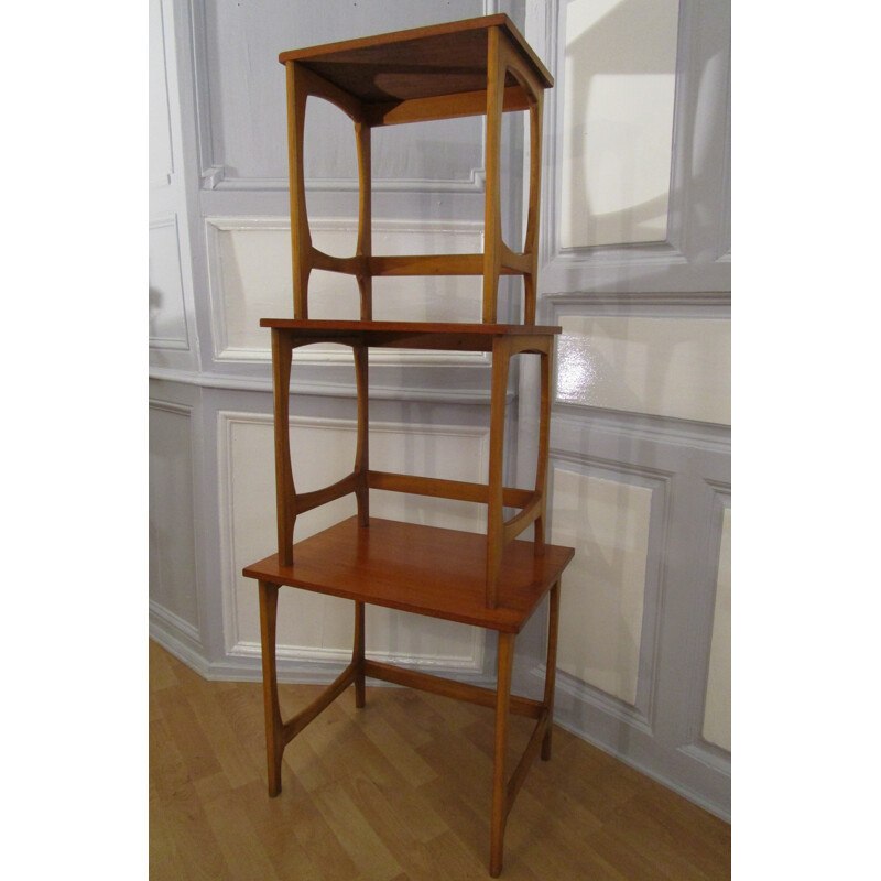 Set of three Scandinavian nesting tables - 1960s