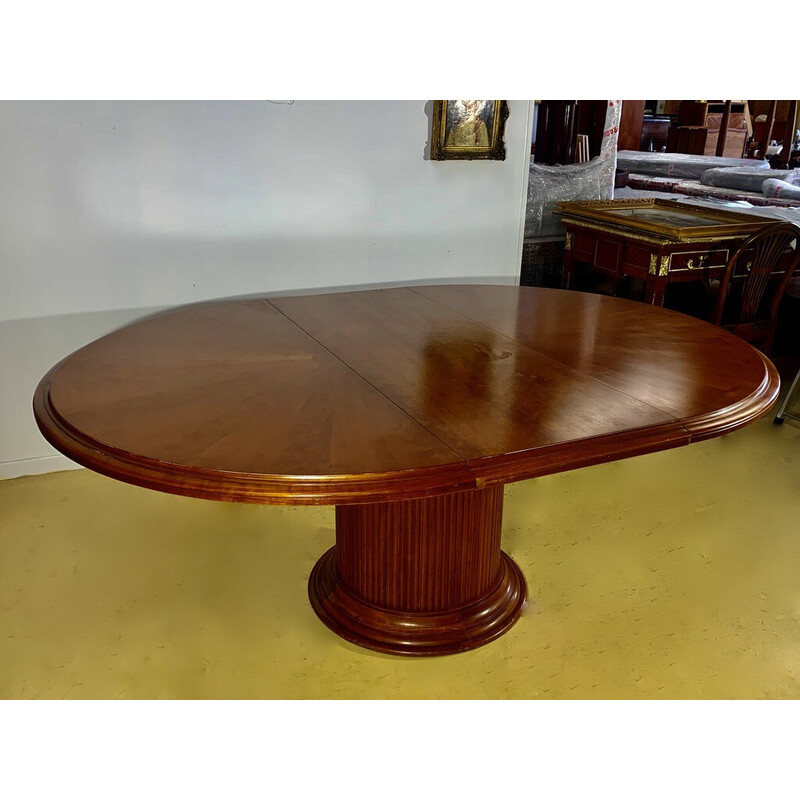 Vintage Art Deco extendable round table by Grange, 1960s