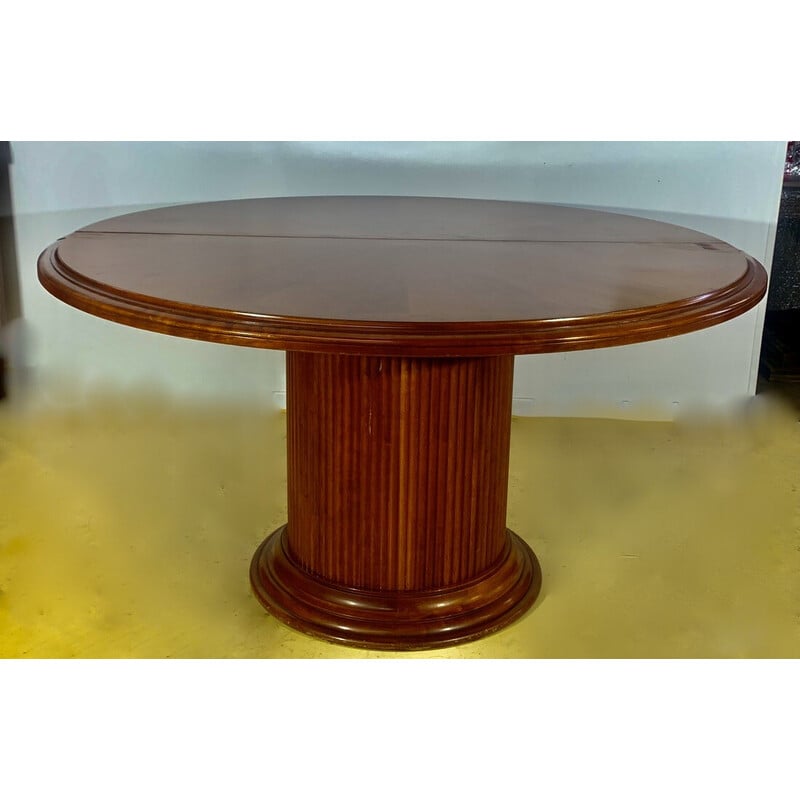 Vintage Art Deco extendable round table by Grange, 1960s