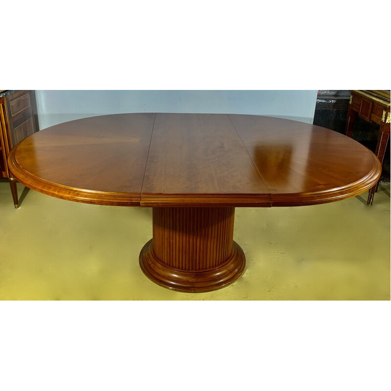 Vintage Art Deco extendable round table by Grange, 1960s