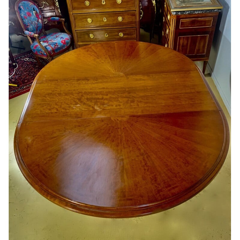 Vintage Art Deco extendable round table by Grange, 1960s