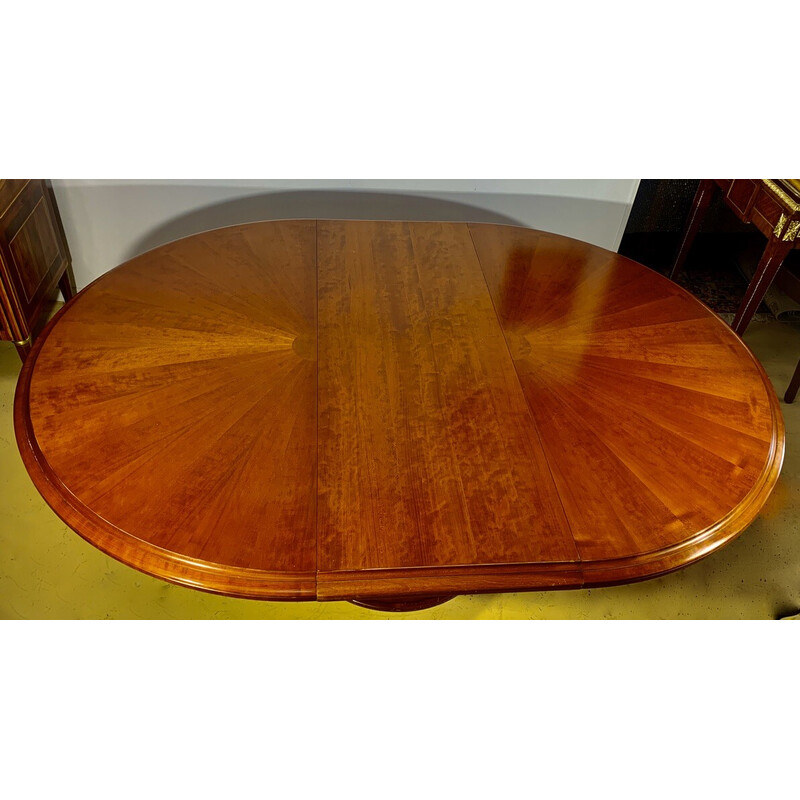 Vintage Art Deco extendable round table by Grange, 1960s